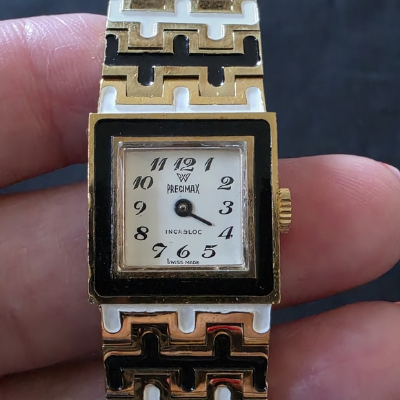 VTG Precimax Square Mechanical Watch Gold Plated 17 Jewels For Parts Or Repair Precimax Women Dress/Formal Wristwatches | eBay main image 3